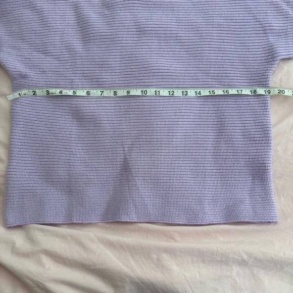 Zesica V-Neck Purple Ribbed Knit Lapel Collar Sweater - Picture 7 of 12